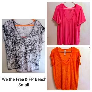 We the Free & FP Beach t-shirt bundle small women's